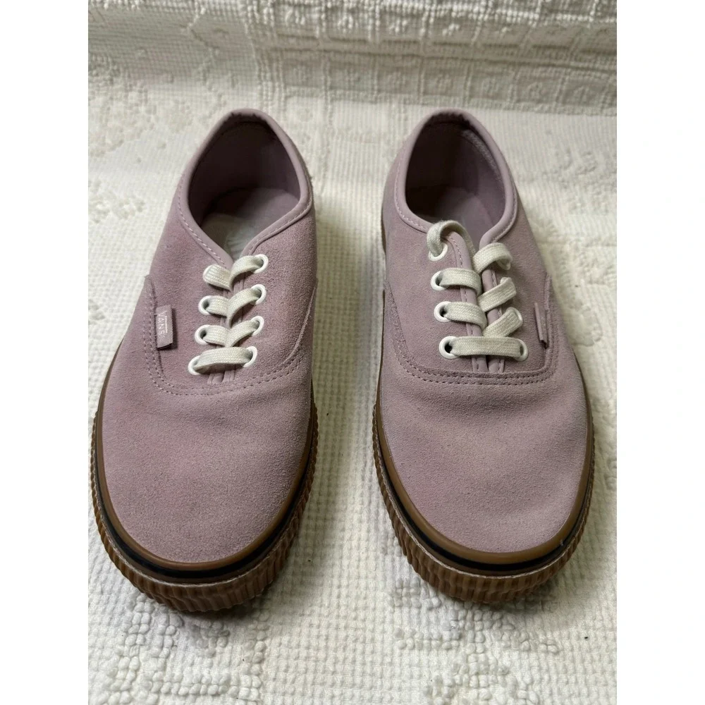 Vans Authentic Stacked Platform Sneakers Lavender Suede Women 7 Men 5.5